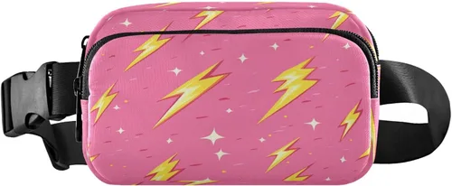 Vista 17 de Riñonera con patrón de lunares rojos y blancos para mujeres y hombres, cangurera pequeña, bolsa cruzada para exteriores, senderismo, correr, viajes
