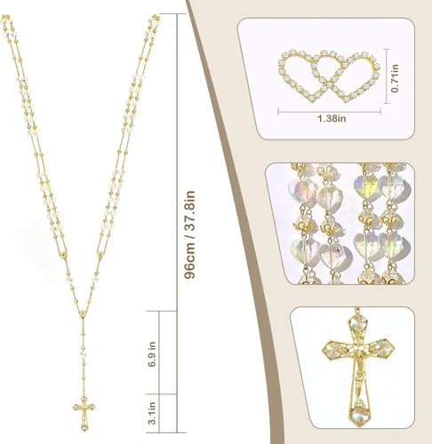 Vista 2 de Lazo para boda,Lazo de boda para regalo de ceremonia,Rosario Lazos para Boda Católica,Lazos Para Bodas De Iglesia Para Novios,Lazo para ceremonia