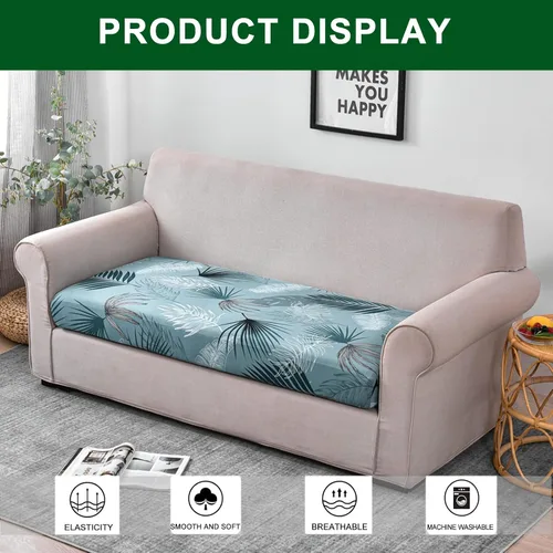 Vista 3 de CRFATOP Fundas elásticas de cojín de repuesto para sofá, fundas de asiento de sofá impresas, lavable, extraíble, protector de muebles individual