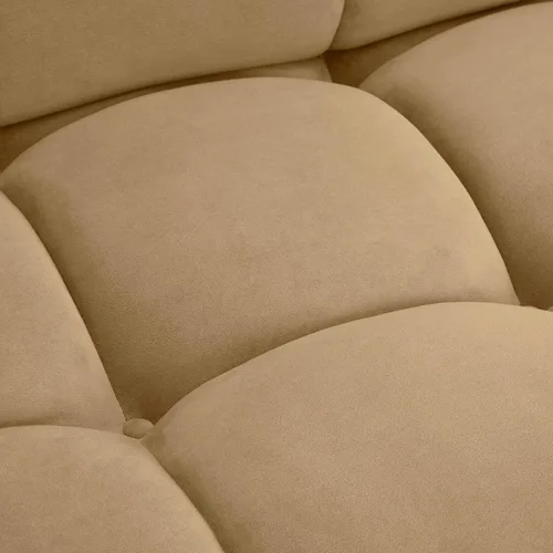 Vista 6 de TOV Furniture Calliope - Seccional modular de 4 piezas (terciopelo, marrón)