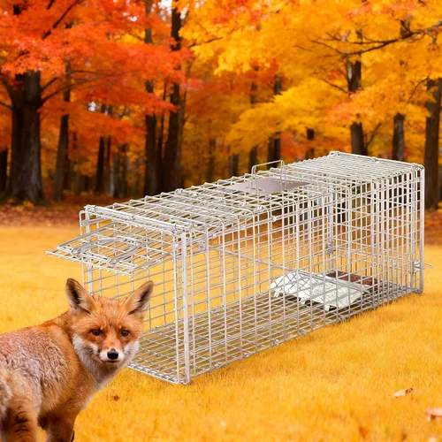 Vista 6 de Trampa grande para animales vivos, trampa plegable humana
