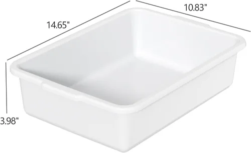 Vista 2 de Readsky Caja de autobús plástica comercial de 8 litros, 5 paquetes de tuberías plásticas del autobús del restaurante