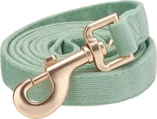 Vista 12 de Correa de perro de algodón suave, correas de pana resistente de 5 pies con gancho de metal dorado para perros pequeños, medianos y grandes, S