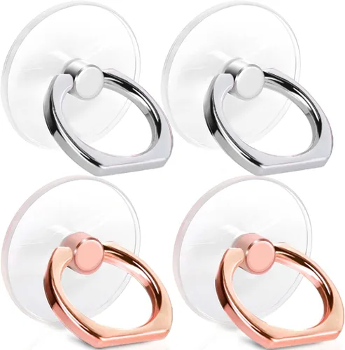 Vista 8 de Jsoerpay Soporte de anillo para teléfono celular, soporte de anillo transparente con rotación de 360°, soporte transparente para teléfono celular
