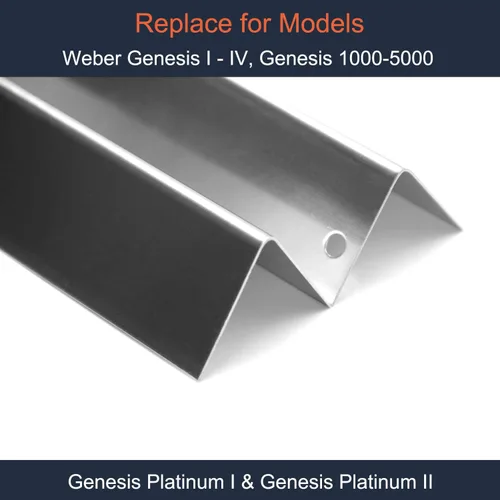 Vista 5 de Hongso 7538 9813 - Barras aromatizantes de acero inoxidable para Weber Genesis I - IV y 1000-5000, modelos Genesis Platinum I y II con panel