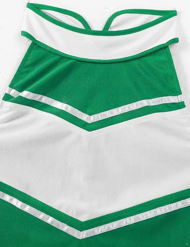 Vista 6 de iiniim Conjunto de 2 piezas de uniforme de animadora para niñas escolares