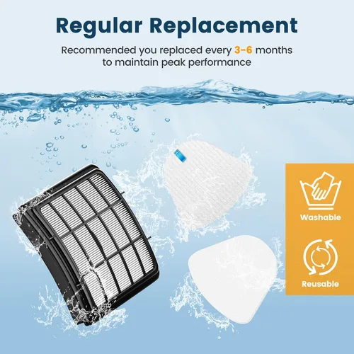 Vista 7 de 4 filtros de espuma y fieltro para reemplazo de filtro de aspiradora Shark Navigator Lift Away ZU503AMZ NV350 NV351 NV352 NV355 NV356E NV360 NV370