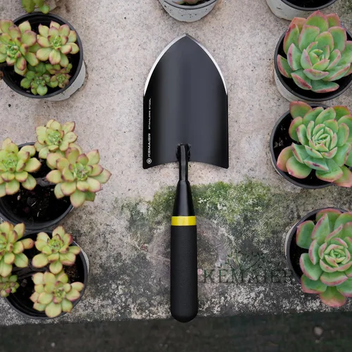 Vista 4 de Kemaier Paleta y pala de jardín de acero inoxidable resistente, fácil de excavar y deshierbar, herramientas de jardín duraderas para jardinería