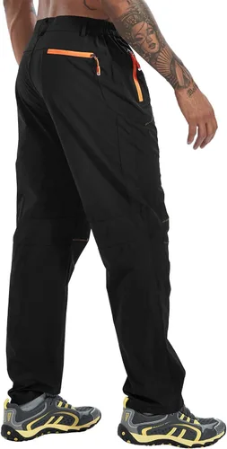 Vista 26 de TBMPOY Pantalones cargo de senderismo para hombre, ligeros, impermeables, de secado rápido, pantalones de montaña, pesca, camping