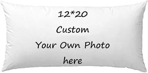 Vista 10 de Funda de almohada personalizada, funda de almohada creativa, regalos personalizados para tus seres queridos (14 x 14 pulgadas, blanco)