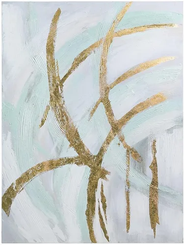 Vista 39 de Empire Art Direct Arte abstracto para pared, lienzo pintado a mano con textura por Martin Edwards, marco negro, 24 x 48 pulgadas, goteo nevado 1