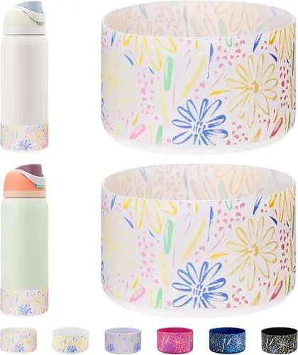 Vista 36 de WK IEASON 2 fundas de silicona para botella de agua Owala, base protectora para botella de agua Owala FreeSip Twist y Flip Flask accesorios