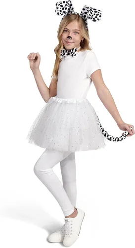 Vista 4 de Spooktacular Creations Child Animals Costume Set with Tutu, Headband Collar and Tail, Cosplay Accessory Kit for Girls
