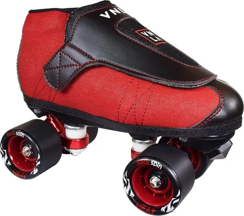 Vista 6 de VNLA Junior Code Red Jam - Patines para hombre y mujer, unisex, para interiores, para trucos y patinaje, color rojo y negro