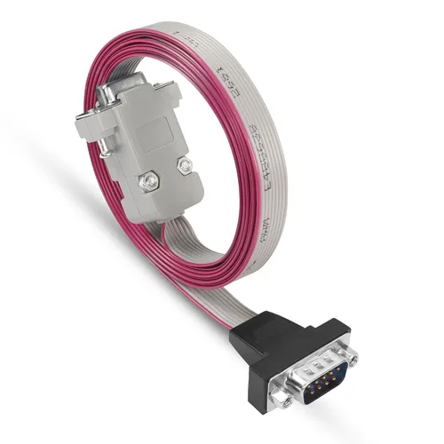 Vista 3 de Cable plano DB9, paquete de 2 cables serie RS232 macho a hembra (5.9 ft/5.9 pies)