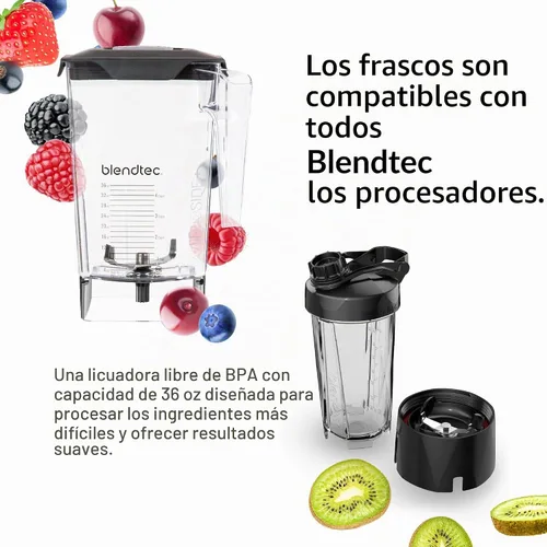 Vista 3 de Blendtec Professional 800 - Licuadora con jarra WildSide+ (90 oz) para batidos y bebidas congeladas - La potencia de grado profesional más