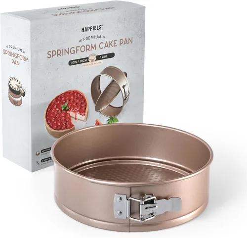 Vista 9 de HAPPIELS Molde desmoldable antiadherente para cheesecake de 8 pulgadas Libre de PFOA y BPA, molde desmoldable no tóxico para pasteles Los