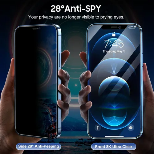 Vista 3 de UniqueMe Protector de pantalla de privacidad para iPhone 12/iPhone 12 Pro