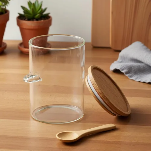 Vista 8 de Talented Kitchen Recipientes de vidrio para almacenamiento de alimentos con tapas, paquete de 4 unidades de vidrio de 17 onzas, tarros de cocina