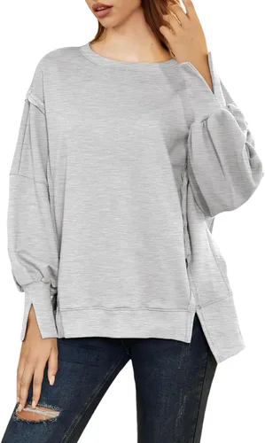 Vista 5 de AUTOMET Womens Oversized Crewneck Sweatshirts Casual Long Sleeve Shirts Loose Fit Hoodies 2024 Winter Outfits Fashion Clothes