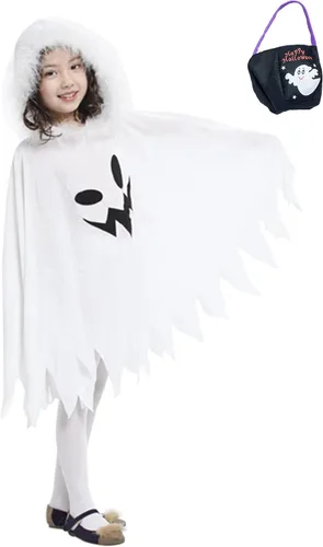 Vista 3 de #NA Disfraz de Halloween espeluznante de Halloween con bolsa de mano para niños