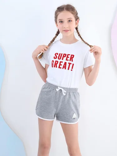 Vista 6 de Rolanko Pantalones cortos activos de delfín para niñas, paquete de 3 unidades, ciclismo, correr, verano, playa, atletismo, deportes, 4-14 años