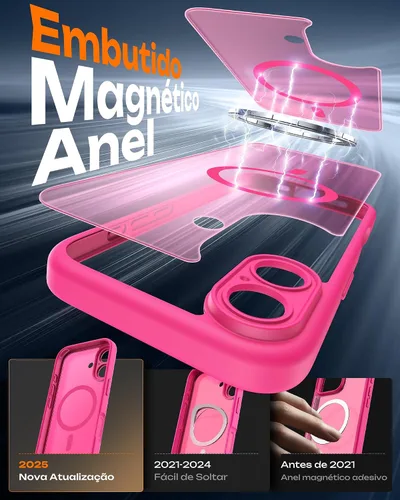 Vista 52 de TOCOL Funda para iPhone 11, compatible con Magsafe, protección completa de cámara, imanes integrados, protección contra caídas, funda translúcida