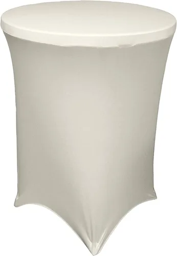 Vista 20 de LA Linen Mantel elástico ajustable de elastano para cóctel, 36 pulgadas, color negro