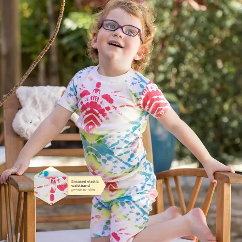 Vista 2 de Burt's Bees Baby - Pijama de camiseta de manga corta y shorts para bebé niña