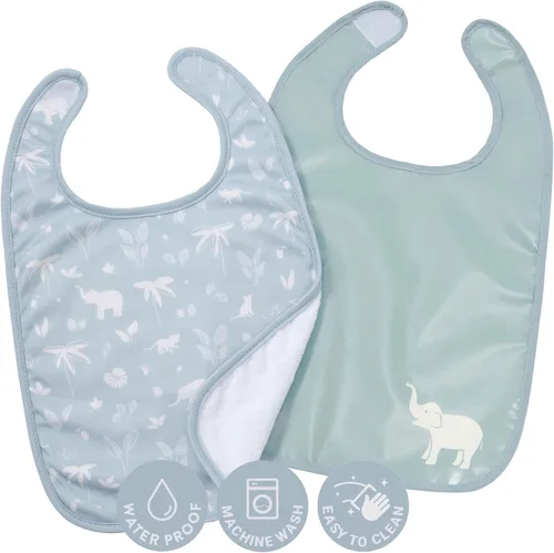 Vista 8 de BabyToLove Set of 2 Bibs Soft & Waterproof with a Hook & Loop Closure Infant & Toddler Mealtimes