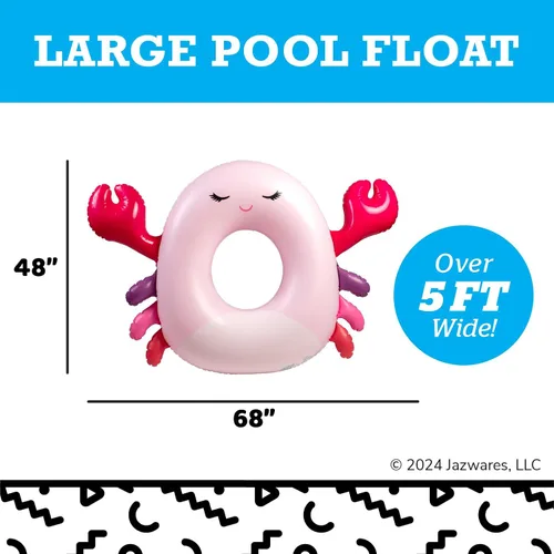 Vista 3 de BigMouth x Squishmallows - Flotador inflable grande original para piscina, anillo de natación para adultos y niños, suministros para fiestas