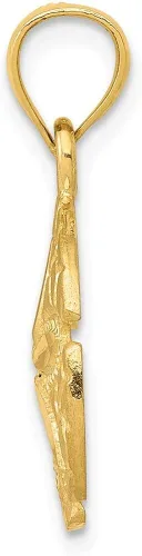 Vista 3 de 14K oro Arena Dólar ColganteMedidas 23.1x 15.3mm