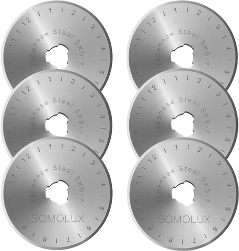 Vista 7 de SOMOLUX Cuchillas rotativas de 1.102 in compatibles con Fiskars 1.102 in cortador giratorio perfecto para coser manualidades, afiladas y duraderas