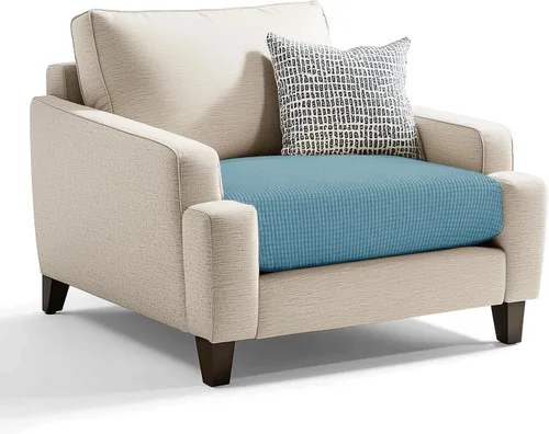 Vista 24 de CHUN YI - Funda elástica para cojín de sofá mediano, funda de asiento de sofá para mascotas, adecuada para sillón y sofá biplaza con tela lavable