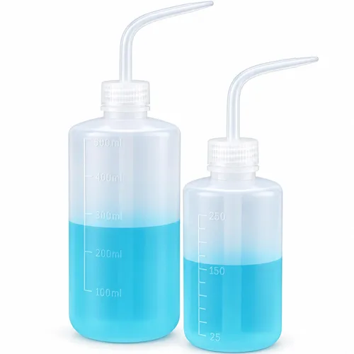 Vista 12 de Valchoose - Botella de lavado de LDPE blanca de 5.1 fl oz, boquilla doblada, diseño portátil, 2 juegos Blanco