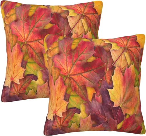 Vista 8 de Juego de 2 fundas de almohada decorativas de conejo de Pascua de 16 x 16 pulgadas, con diseño de conejos y hojas de primavera, fundas de almohada