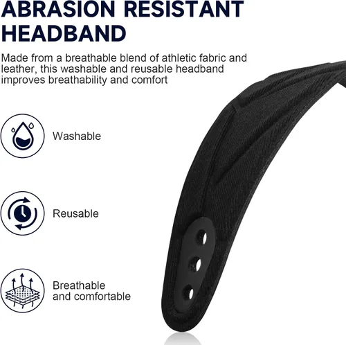 Vista 5 de Almohadilla de repuesto para diadema Nova Pro compatible con SteelSeries Arctis Nova Pro/Nova 7 7X 7P/Nova 3/1 1P 1X Auriculares para juegos (negro)