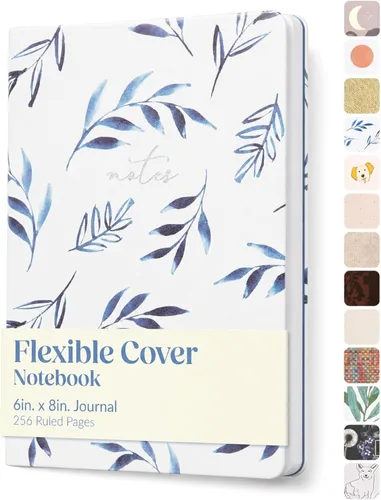 Vista 17 de WORLD TRAVELER Eccolo Medium Lined Journal Notebook, A5 Writing Journal, 256 Ruled Ivory Pages, Ribbon Bookmark