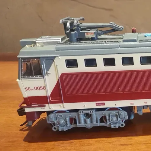 Vista 7 de Juego de tren eléctrico, locomotora de vapor eléctrica de aleación SS7C con vagones de pasajeros y pista larga, modelo realista con luces, sonidos