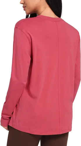 Vista 12 de HeyNuts - Camisas de manga larga para mujer de algodón Pima para entrenamiento, cuello redondo, atléticas, básicas, casuales