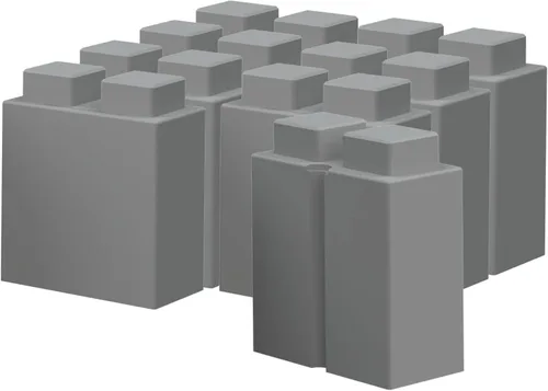 Vista 25 de EverBlock Paquete modular de plástico de tamaño natural de 3 x 3 pulgadas Bloques de construcción gigantes Fácil de conectar y reutilizar Uso