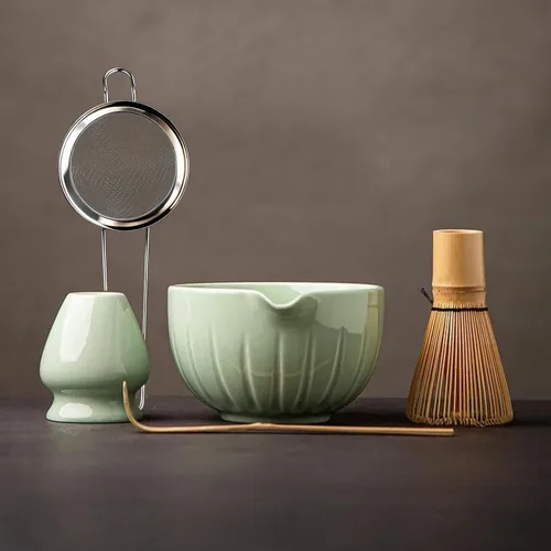 Vista 13 de TANG PIN Juego de matcha premium – Kit tradicional japonés de fabricación de matcha con cuenco de boquilla (chawan), batidor de bambú (Chasen)