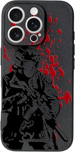 Vista 109 de SIMPLYMDRN Funda delgada para iPhone 12 Pro Max, diseño de guerrero, funda genial para hombres, funda de soldado de combate, delgada y flexible