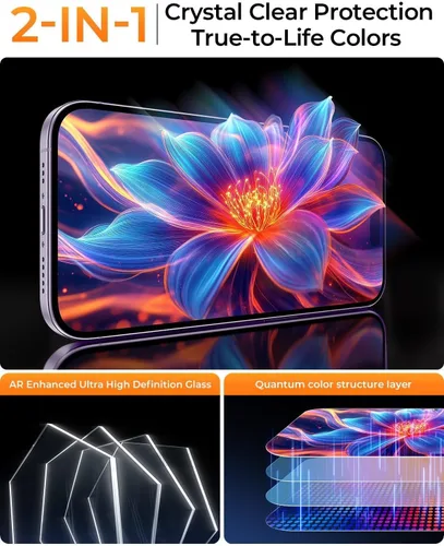 Vista 8 de Paquete de 2+2 protectores de pantalla de privacidad para iPhone 17