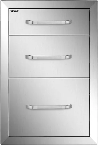 Vista 8 de VEVOR Cajones de cocina al aire libre 15 "W x 21" H x 22.5" D Acero