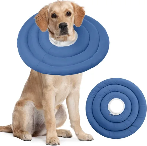 Vista 12 de IDOMIK - Collar de recuperación para perros, cono suave impermeable para perros después de la cirugía Comfy Protective Elizabethan Collar