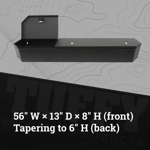 Vista 3 de Tuffy Caja fuerte de seguridad de ancho completo debajo del asiento para Ford F-150, F-250 y F-350 SuperCrew (2015-2025), caja fuerte de seguridad