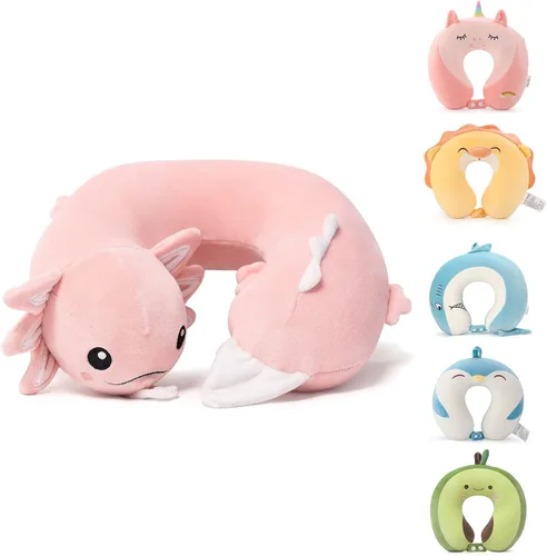 Vista 4 de Almohada de cuello de viaje de espuma viscoelástica para adolescentes y Pingüino