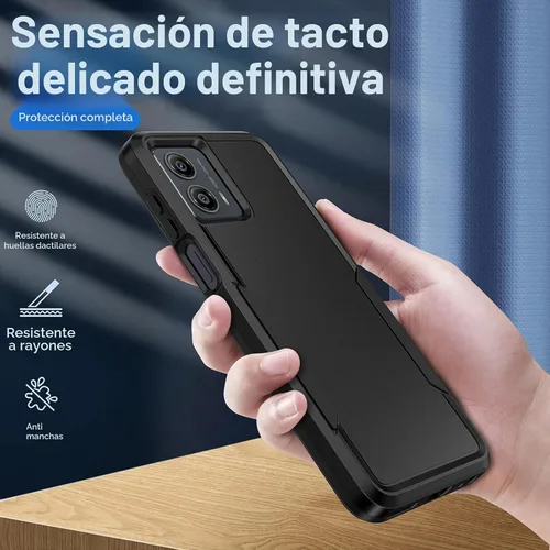 Vista 6 de Funda para Moto G 5G 2023, con Protector de Pantalla [Probado contra Caídas de Grado Militar] Funda Protectora de Servicio Pesado Resistente Rugosa