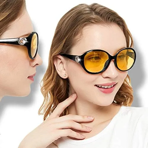 Vista 2 de FIMILU Gafas de conducción nocturna gafas de visión nocturna para mujer gafas antirreflejos conducción nocturna